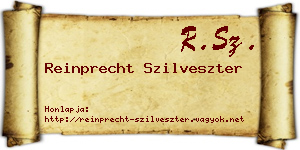 Reinprecht Szilveszter névjegykártya